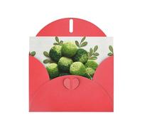 VVXBHGR Red Holiday greeting check blank card and pearl beautiful blank note block Little green cookies. prints