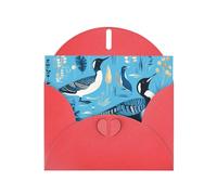 VVXBHGR Red Holiday greeting check blank card and pearl beautiful blank note block loon birds prints