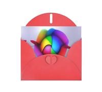 VVXBHGR Red Holiday greeting check blank card and pearl beautiful blank note block No loop color collision prints