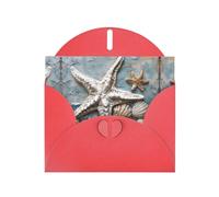 VVXBHGR Red Holiday greeting check blank card and pearl beautiful blank note block Ocean colorful party prints