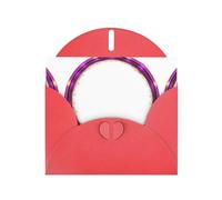 VVXBHGR Red Holiday greeting check blank card and pearl beautiful blank note block Psychedelic neon prints