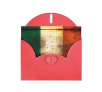 VVXBHGR Red Holiday greeting check blank card and pearl beautiful blank note block Retro Irish flag prints