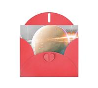 VVXBHGR Red Holiday greeting check blank card and pearl beautiful blank note block Round glass ball prints