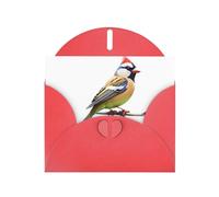 VVXBHGR Red Holiday greeting check blank card and pearl beautiful blank note block Stadium Sparrow prints