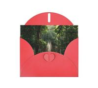 VVXBHGR Red Holiday greeting check blank card and pearl beautiful blank note block Suspension Bridge in the Rainforest prints