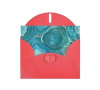 VVXBHGR Red Holiday greeting check blank card and pearl beautiful blank note block teal agate prints