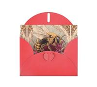 VVXBHGR Red Holiday greeting check blank card and pearl beautiful blank note block The King of Bees prints