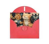VVXBHGR Red Holiday greeting check blank card and pearl beautiful blank note block The little mouse I adore prints