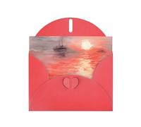 VVXBHGR Red Holiday greeting check blank card and pearl beautiful blank note block watercolor cruise prints