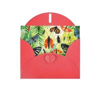 VVXBHGR Red Holiday greeting check blank card and pearl beautiful blank note block Watercolor Insects prints