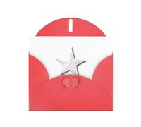 VVXBHGR Red Holiday greeting check blank card and pearl beautiful blank note block Wisdom Five-pointed Star prints