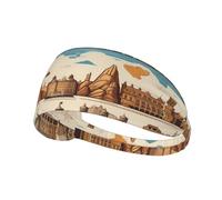VVXBHGR Romantic Castle Comics Prints Elastic Exercise Headband Sports Head Tie for Men and Women, Soft, Quick-Dry