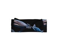 VVXBHGR Shark swimming Prints Baby Bow Headband - Soft, Skin-Friendly, and Stretchy Polyester Headband for Infants 0-6 Months