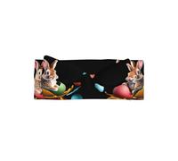 VVXBHGR Sled Easter Egg Rabbit Prints Baby Bow Headband - Soft, Skin-Friendly, and Stretchy Polyester Headband for Infants 0-6 Months