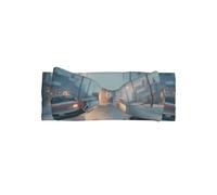 VVXBHGR Snowman in the street Prints Baby Bow Headband - Soft, Skin-Friendly, and Stretchy Polyester Headband for Infants 0-6 Months