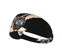 VVXBHGR Soul Moon Owl Prints Elastic Exercise Headband Sports Head Tie for Men and Women, Soft, Quick-Dry