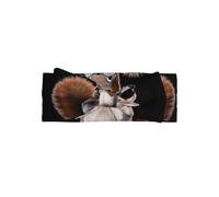 VVXBHGR Squirrel wearing glasses Prints Baby Bow Headband - Soft, Skin-Friendly, and Stretchy Polyester Headband for Infants 0-6 Months