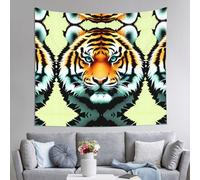VVXBHGR Tapestry Little fat tiger head Prints 60x51in Soft,Lightweight for Indoor & Outdoor Use. for Bedroom, Dorm Decor, Beach Throws, Picnic Cloths