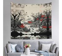 VVXBHGR Tapestry Traditional landscape painting Prints 60x51in Soft,Lightweight for Indoor & Outdoor Use. for Bedroom, Dorm Decor, Beach Throws, Picnic Cloths
