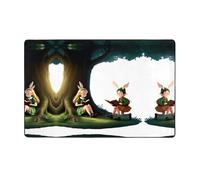 VVXBHGR The Elf of Learning Magic Books Prints Flannel Fabric Carpet 60x39in Floor Mat for Living Room, Office, Coffee Table, Bed, Balcony