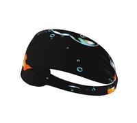 VVXBHGR The goldfish that spits bubbles Prints Elastic Exercise Headband Sports Head Tie for Men and Women, Soft, Quick-Dry