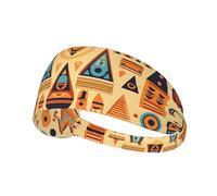 VVXBHGR Triangular Tower Symbol Prints Elastic Exercise Headband Sports Head Tie for Men and Women, Soft, Quick-Dry