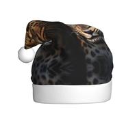 VVXBHGR Two leopards snuggling together Prints Christmas Hat for Adult material is soft and lightweight