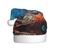 VVXBHGR Undersea flora and fauna Prints Christmas Hat for Adult material is soft and lightweight