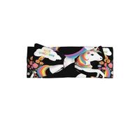 VVXBHGR Unicorns across the rainbow Prints Baby Bow Headband - Soft, Skin-Friendly, and Stretchy Polyester Headband for Infants 0-6 Months