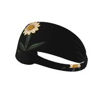 VVXBHGR Unknown Flower Prints Elastic Exercise Headband Sports Head Tie for Men and Women, Soft, Quick-Dry