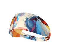 VVXBHGR Watercolor painting of two cows Prints Elastic Exercise Headband Sports Head Tie for Men and Women, Soft, Quick-Dry