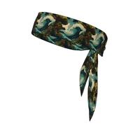 VVXBHGR Waves hitting the forest Prints Sports Head Tie Headband for Men and Women, Soft & Breathable Moisture Wicking Athletic