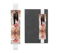 VVXBHGR White Abstract Desert Roses Prints PVC Leather Pencil case Bookmark 2-in-1 Anti Slip Storage Essential for Travel Accounts