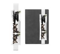 VVXBHGR White Brown Bear Baby Prints PVC Leather Pencil case Bookmark 2-in-1 Anti Slip Storage Essential for Travel Accounts