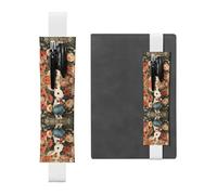 VVXBHGR White Bunny in The Rose Prints PVC Leather Pencil case Bookmark 2-in-1 Anti Slip Storage Essential for Travel Accounts