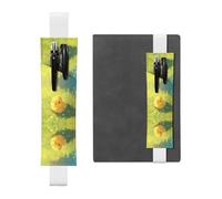 VVXBHGR White Chicks Prints PVC Leather Pencil case Bookmark 2-in-1 Anti Slip Storage Essential for Travel Accounts
