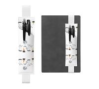 VVXBHGR White Dancing Ghost Prints PVC Leather Pencil case Bookmark 2-in-1 Anti Slip Storage Essential for Travel Accounts