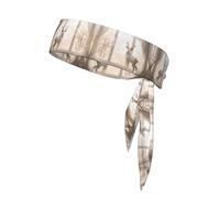 VVXBHGR White deer in the jungle Prints Sports Head Tie Headband for Men and Women, Soft & Breathable Moisture Wicking Athletic