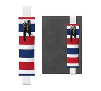 VVXBHGR White Dutch Flag Prints PVC Leather Pencil case Bookmark 2-in-1 Anti Slip Storage Essential for Travel Accounts