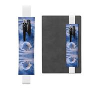 VVXBHGR White Flying Snowball Prints PVC Leather Pencil case Bookmark 2-in-1 Anti Slip Storage Essential for Travel Accounts