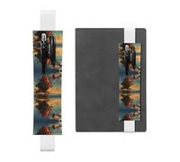 VVXBHGR White Fortress on The sea Prints PVC Leather Pencil case Bookmark 2-in-1 Anti Slip Storage Essential for Travel Accounts