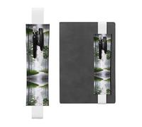 VVXBHGR White Fresh Forest After rain Prints PVC Leather Pencil case Bookmark 2-in-1 Anti Slip Storage Essential for Travel Accounts