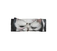 VVXBHGR White Greedy Cat Prints Baby Bow Headband - Soft, Skin-Friendly, and Stretchy Polyester Headband for Infants 0-6 Months