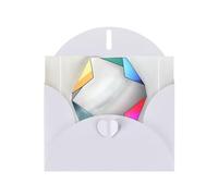 VVXBHGR White Holiday greeting check blank card and pearl beautiful blank note block A dazzling picture prints