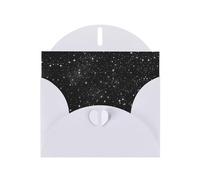 VVXBHGR White Holiday greeting check blank card and pearl beautiful blank note block A dense cluster of stars prints