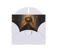 VVXBHGR White Holiday greeting check blank card and pearl beautiful blank note block A little bear in a cloak prints