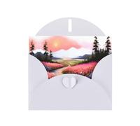 VVXBHGR White Holiday greeting check blank card and pearl beautiful blank note block A path full of flowers prints