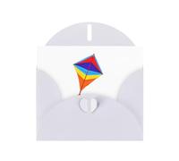 VVXBHGR White Holiday greeting check blank card and pearl beautiful blank note block Big kite holding small kite prints