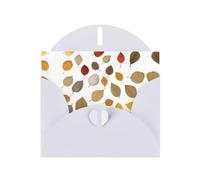 VVXBHGR White Holiday greeting check blank card and pearl beautiful blank note block Falling leaves in autumn prints