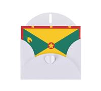 VVXBHGR White Holiday greeting check blank card and pearl beautiful blank note block Flag of Grenada prints